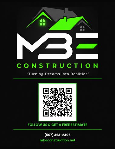 MBE Construction Waseca County Fair promotional flyer